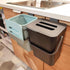 Kitchen Compost Bin for Countertop, Hanging Small Trash Can with Lid Under Sink for Kitchen Bathroom, Mountable Compost Bucket, Black...