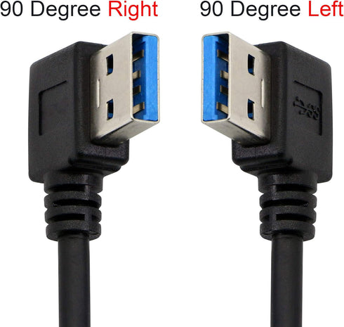 USB C Cable,USB Type C Female to USB 3.0 Male 90 Degree Adapter,5Gbps USB A 3.0 to USB Connector -2pcs for Laptop & Tablet & Mobile Phone by FENGQ...