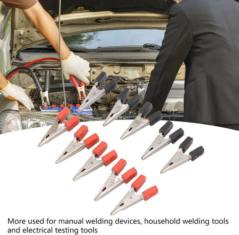 Clip, Stainless Steel Battery Clamp with Strong Spring Jumper Cables Clamp for Truck Car Battery Electric Test...