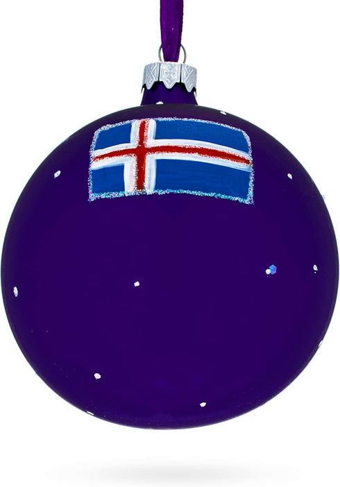 Blue Lagoon, Iceland Glass Ball Christmas Ornament 4 Inches...