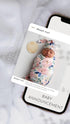 Baby Receiving Blanket Swaddle Blanket Infant Wrap with Matching Headband Beanie and Name Card (Pink and Purple)...