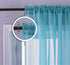 Yancorp 2 Panel Sets Semi Bedroom Curtains 96 inch Length Sheer Rod Pocket Curtain Linen Teal Turquoise Purple Ombre Girls Living Room Mermaid Bed...