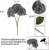 Jim's Cabin Artificial Flowers Silk Hydrangea Flowers with 5 Big Heads Fake Flower Bunch Bouquet for Home Wedding Party Decor DIY(Gray)...