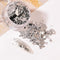 3D Sparkly Aluminum Foil Glitter Silvery Nail Foil Flakes Sequins Nail Art Supplies Nail Art Foil Glitter Gold Foil Set Nail Glitter Flakes for Ac...