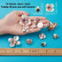 Pandahall 38pcs Pearl Rhinestone Buttons Embellishments Flatback Flower Faux Pearl Brooch Rhinestone Buttons for Jewelry Making Wedding Party Home...