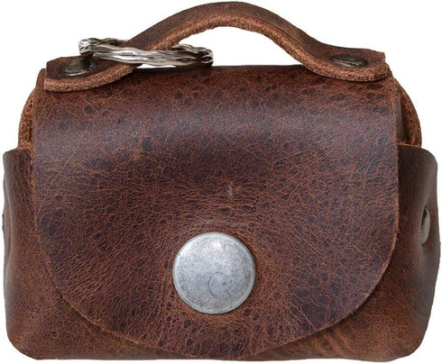 Hide & Drink, Tiny Handbag with Key Ring Holder Handmade from Full Grain Leather...