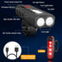 USB Rechargeable Bike Lights Set, 6 Modes Bicycle Front Headlight and Back Taillight, 3000LM Water Resistant Bicycle Lights Front and Rear for Nig...