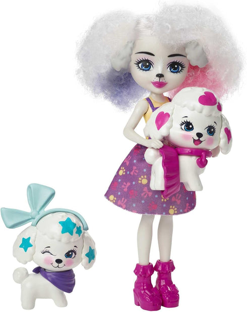Enchantimals City Tails Poodle Do Beauty Salon, Playset with Doll (6-in) and Dog Figures with Color-Change Fun, Great Toy for Kids Ages 4Y+...