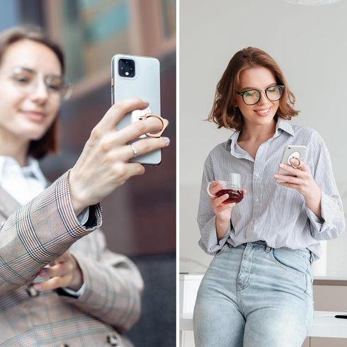 Transparent Phone Ring Holder Grip Cell Phone Ring Holder Finger Kickstand 360° Degree Rotation Clear Phone Ring Stand for Cell Phone Tablet Case ...