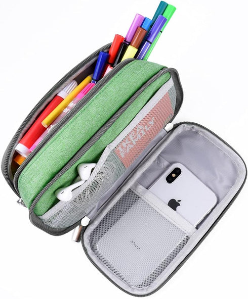 YONZONE Big Pencil Case Large Capacity Pencil Bag Pouch Pencil Pen Case Holder Marker with 3 Compartments for Office Desk Supplies Organizer Stora...