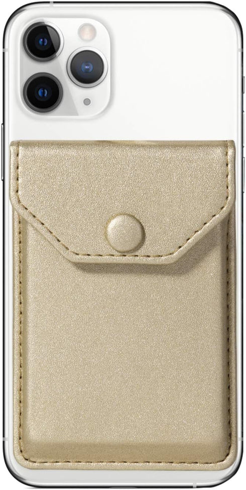 Card Holder for Back of Phone Adhesive Cell Phone Leather Wallet Stick On Card Holder Credit Card Holder Pocket for Men Women RFID Blocking Covers...