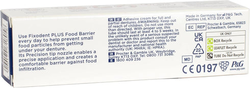 Fixodent Denture Adhesive Cream - Food Seal...