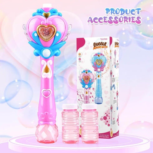 Beria Toys for Girls: Princess Toy Bubble Wand, Birthday Gifts for 3 4 5 6 7 8 Years Old Girl, Bubbles Machine Fairy Wands for Kids Light Up with ...