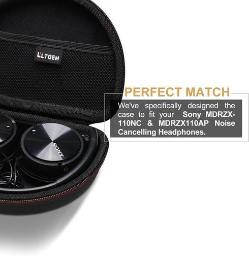 LTGEM Hard Case for Sony MDR-ZX110/ZX110AP/ZX110NC/ZX310AP Wired On-Ear Headphones, for iClever BTH22 Kids Headphones - Travel Protective Carrying...