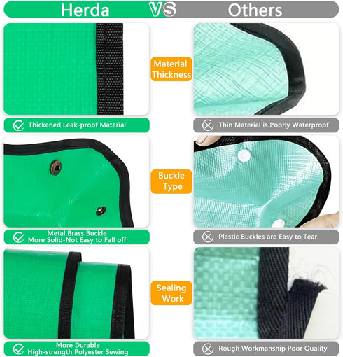 Herda 39.5" x 31.5" Plant Repotting Mat Waterproof Transplanting Mat and Potting Soil Mess Control,Square Succulent Gardening Mat Potting Soil Tid...