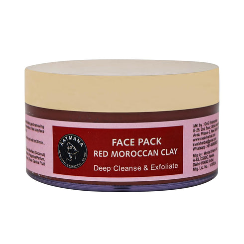 Red Moroccan Clay Face Pack | Skin Firming | Natural Skincare Tightens Skin for Healthier Complexion -250 Grams...