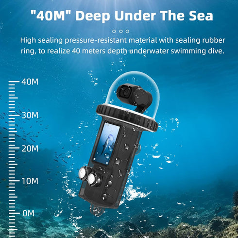 40M/131FT Waterproof Dive Case Compatible for DJI Osmo Pocket 3 Waterproof Case Protective Underwater Diving Housing Cover Shell with Accessories ...