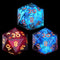 YEMEKO 3Pcs D20 DND Dice Set with 3 Color Resin Sharp Edge, 20 Sided D&D Dice 22mm Handmade Polyhedral D&D Dice for RPG, Roleplaying Games MTG Tab...
