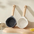 JUSTUP Mini Egg Pan & Omelet Pan,4.3 Inch Milk Pan with Wooden Long Handle,Small Frying Pan Suitable for Breakfast,PFOA Free (White)...