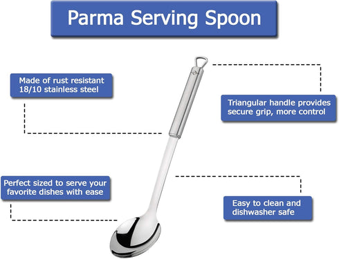 K1215052800 Parma Serving Spoon, 13", Silver...