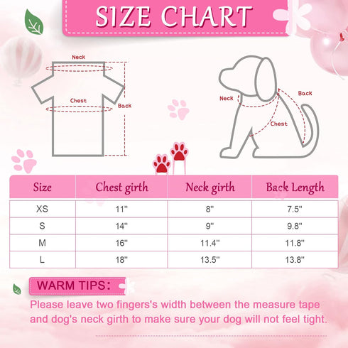 8 Pieces Pet Shirts Printed Puppy Soft Dog Shirt Pullover T Cute Sweatshirts Valentine's Day Girl Clothes Outfits Small for Dogs Cats (Vivid Patte...