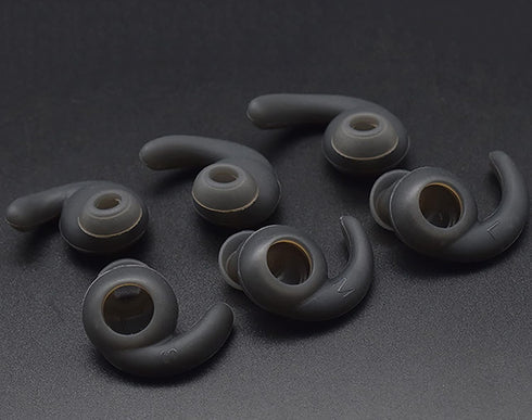 3 Pairs Silicone Hooks Eartip Eartips Earbuds Eargels Compatible with Synchros Reflect BT Sports Wireless Bluetooth Earphones (Grey)...
