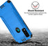 TJS Compatible for AT&T Maestro 3 (U626AA) Case, with Tempered Glass Screen Protector, Magnetic Support Hybrid Shockproof Metallic Brush Finish Ph...