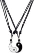 BlueRica Yin and Yang (Couple) Set on Adjustable Cord Necklaces...