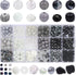 1018pcs Beads for Jewelry Making 8mm Glass Beads Black White Color Round Loose Spacer Beads for DIY Craft Bracelet Necklace Earring...