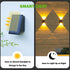 ASLIDECOR Solar Wall Lights UP and Down,Warm White Fence Lighting Waterproof Deck Step Light for Arbor Patio Yard...