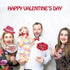 Valentines Day Photo Booth Props Kit, 28PCS Photography Props, Funny DIY Picture Selfie Accessories for Valentine’s Day Wedding Party Suppliers Fa...