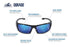 Bullhead Safety Dorado Safety Glasses with Dual Lenses, ANSI Z87+, Blue Light Glasses with UV Light Protection and Anti-Scratch Coating, Blue Revo...