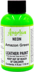 Angelus Neon Acrylic Leather Paint for Shoes, Boots, Jackets, Art, Customizing, Sneakers, Bags, & More – Amazon Green – 4oz...