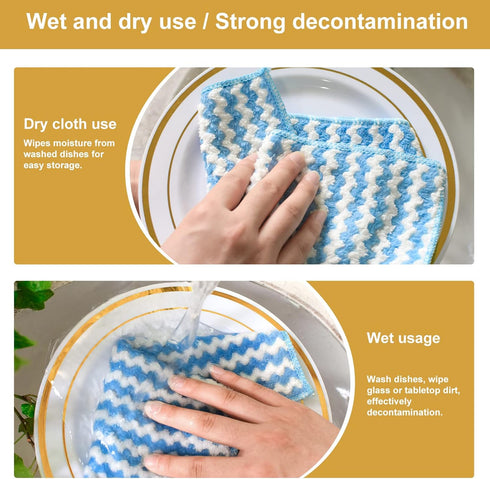FGSAEOR Microfiber Cleaning Cloth, Cleaning Towel Rags for Washing Dishes, Ultra Absorbent Kitchen Towels for Counters Kitchen House keeping...