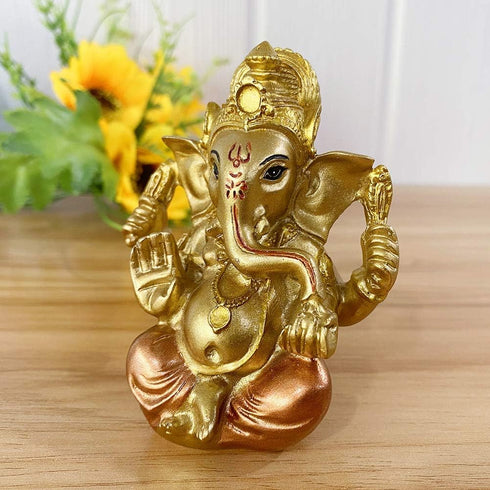 Hindu Ganesh for Car Dashboard - Indian Mini Ganesha Statue Decor India Home Office Temple Mandir Pooja Items Diwali Gift Murti Ganpati Idol Yoga ...