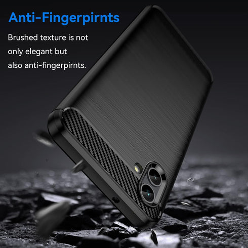 for Samsung Galaxy A04 Phone case, Shockproof, Scratch Resistant Carbon Fiber Jacket, Soft TPU,for Galaxy A04 case (Black)...