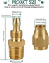 Brass Pneumatic Fitting For 1/4-Inch ID Hose x 1/4-Inch NPT Rigid, Solid Brass Reusable Air Hose Splicer 4PCS...