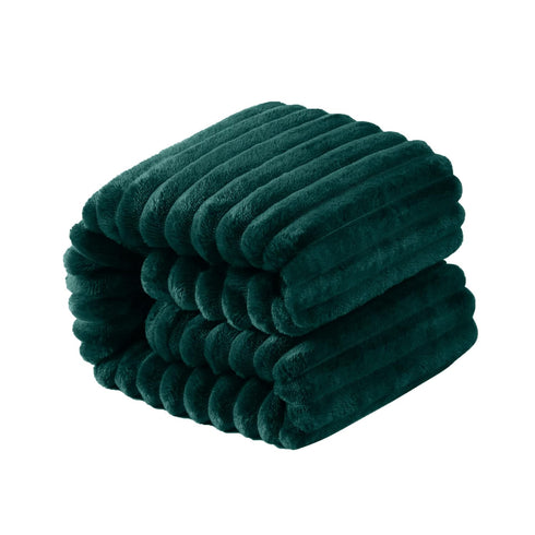 NTBAY Flannel Fuzzy Toddler Blanket, Fluffy Warm and Lightweight Reversible Stripes Design Baby Plush Blanket, 30x40 Inches, Dark Green...
