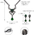 EVER FAITH Halloween Jewelry Set Vintage Gothic Spider Skull Round Crystal Pendant Necklace Drop Earrings Set for Women...