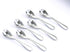 Knork Stainless Steel Demitasse Spoon (Set of 6), Shiny Gloss Silver, Tiny Coffee-Appetizer Specialty Spoons...