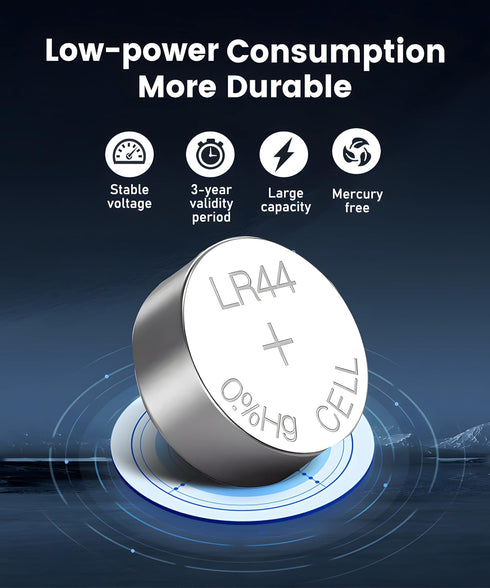LR44 Batteries AG13 L1154f A76 357/303 L1154 SR44 L1154c LR44h 1.5V Batteries for Digital Caliper Meat Thermometer Watch Battery 40 Pack...
