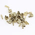 Leekayer 20 Sets #5 Zipper Latch Slider Retainer Metal Insertion Pin Zipper Bottom Stopper Gold...