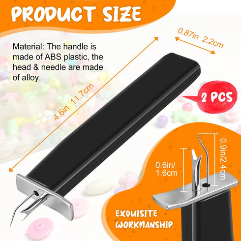 WXJ13 2 Pieces Jewelry Bead Knotting Tool for Create The Secure Knots, Pearl Jewelry Making Tool Professional Bead Knotting Tool for Jewelry Makin...