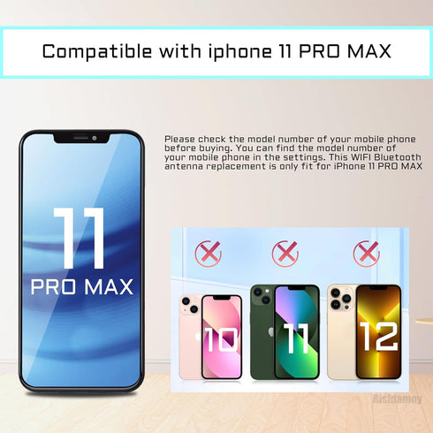 for iPhone 11 PRO MAX WiFi Bluetooth Antenna Flex Cable Replacement 11PROMAX WLAN Bluetooth Antenna Connector with Repair Fix Tool A2161 A2220 A22...