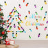 91 Pieces Christmas Wall Stickers Christmas PVC Merry Christmas Lights Bulb Wall Decals for Christmas Decoration...