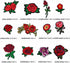 Qingxi Charm 24pcs Assorted Flowers Sewing on/Iron on Embroidered Patches Clothes Dress Hat Pants Shoes Curtain Bag Wallet Sewing Decorating DIY C...