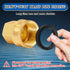 Boltigen 2PCS Brass Garden Hose Fittings, 3/4 GHT Female x 1/2 NPT Female Swivel Adapter, 3/4GHT to 1/2NPT Brass Swivel Pipe Connector for Garden...