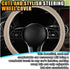 Stretch Elastic Steering Wheel Cover, All-Season Comfort, Warm in Winter & Cool in Summer, Universal 15 Inch Microfiber Breathable Ice Silk, Anti-...