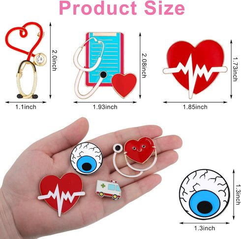 16 Pieces Medical Pins Nurse Pins for Nurse Student Season Nursing Enamel Pins for Jewelry Clothing Backpacks Jackets DIY Accessory Kawaii Gift...