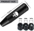 Pack-1 Gear Stick Shifter Knobs, 5.1" Aluminum Alloy Weighted Gear Lever, Skull Design Automatic Shift Knob, Fits Most Auto Transmission Vehicle (...
